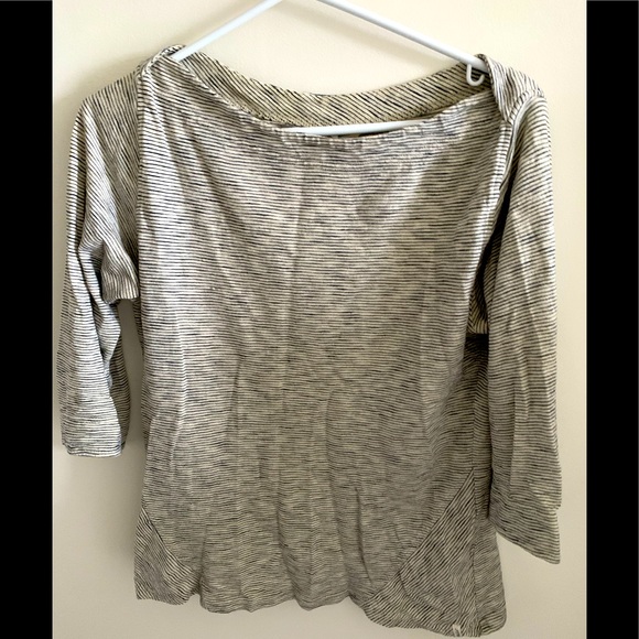 Madewell size medium striped 3/4 length sleeve top shirt casual tshirt blouse - Picture 1 of 3